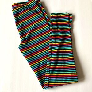 THE MIGHTY COMPANY Multicolor Striped Kids Leggings